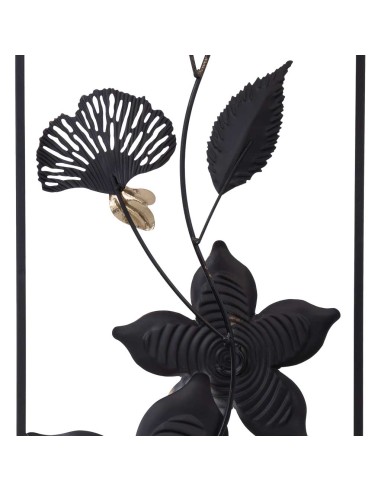 Mural decorativo pared metal 2 flores