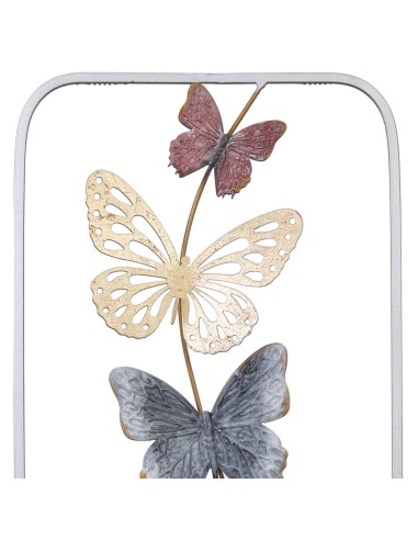 Mural decorativo pared metal mariposas