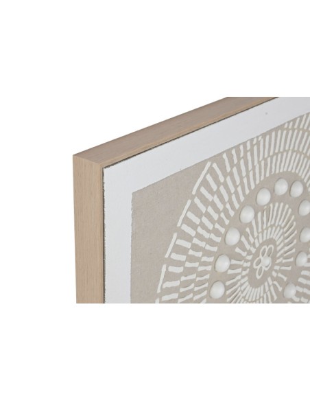 Cuadro lienzo círculos beige