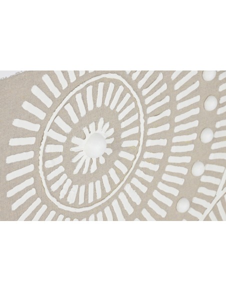 Cuadro lienzo círculos beige