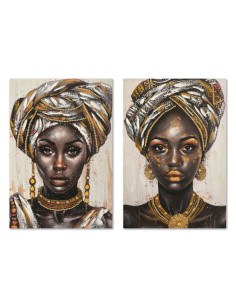 Cuadro Africana dorado 2