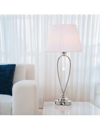 Lámpara Sobremesa Metal Plata