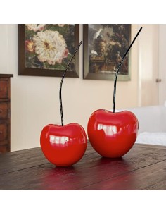 Figura Cereza Cerámica Roja 2