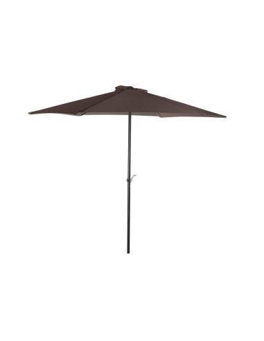 Parasol inclinable acero marron