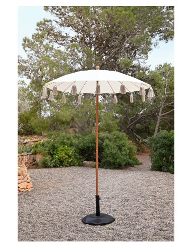 Parasol flecos beige