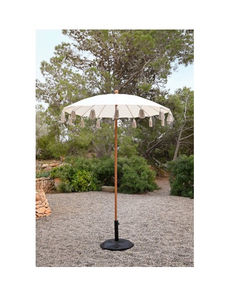 Parasol flecos beige