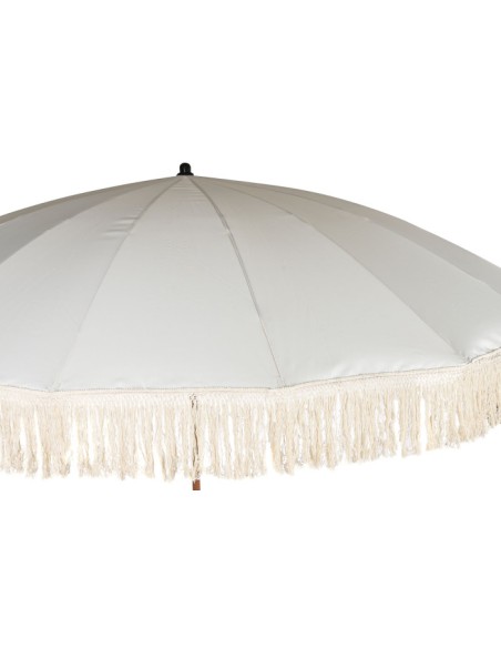 Parasol poliéster beige flecos