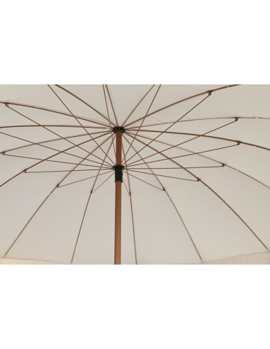 Parasol poliéster beige flecos