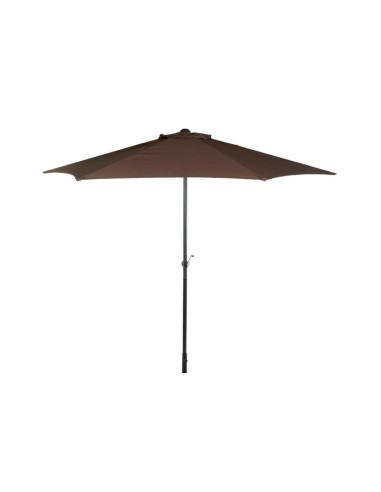 Parasol articulado de acero marrón