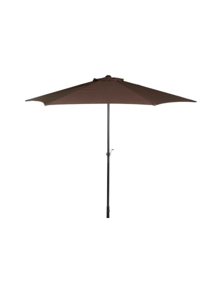 Parasol articulado de acero marrón