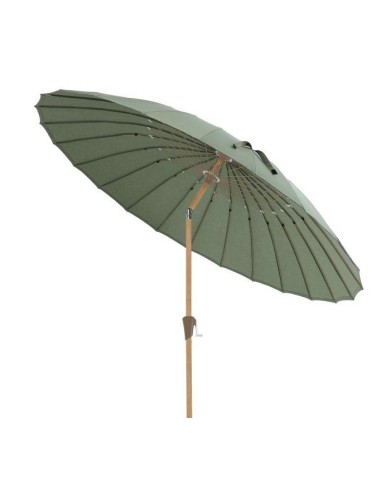 Parasol inclinable fibra de vidrio verde