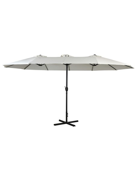 Parasol acero plegable beige