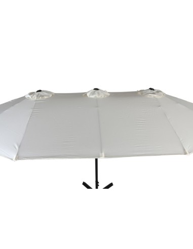 Parasol acero plegable beige