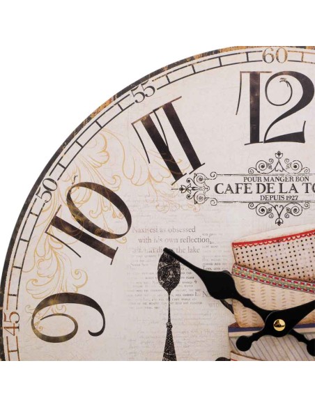 Reloj vintage de pared en madera