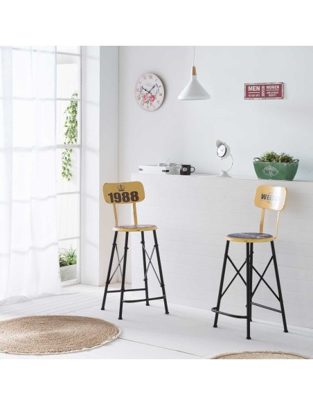 Reloj vintage floral de pared