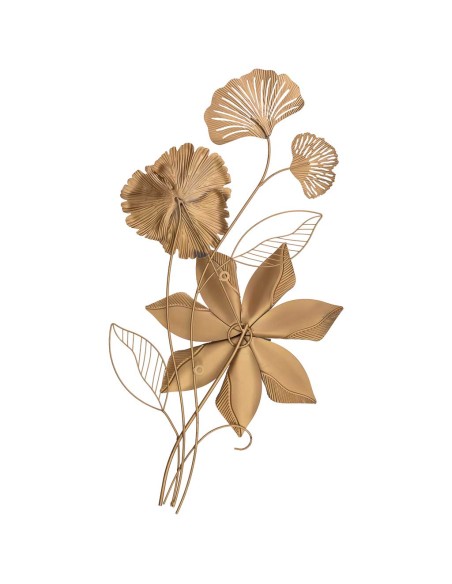 Mural decorativo flores de metal
