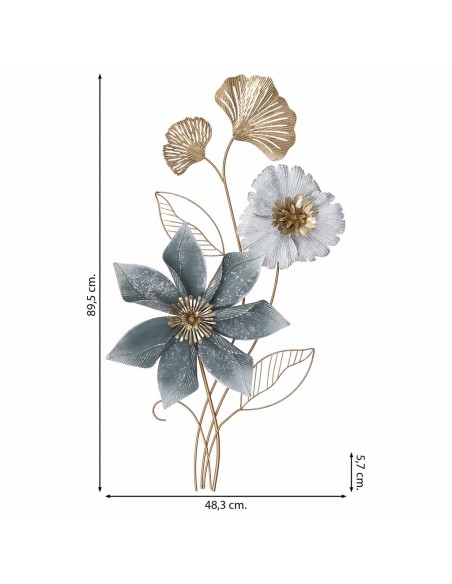 Mural decorativo flores de metal Mural decorativo flores de metal