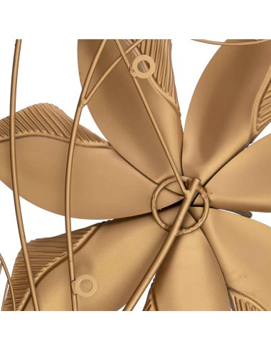 Mural decorativo flores de metal