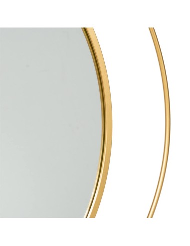 Espejo de pared minimalista dorado