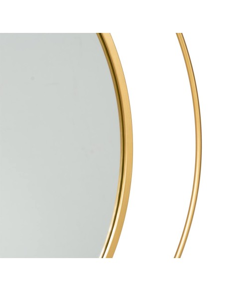 Espejo de pared minimalista dorado