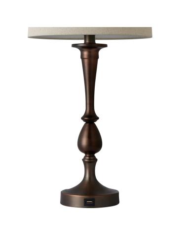 Lámpara de sobremesa Khalifa marrón