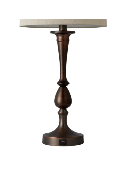 Lámpara de sobremesa Khalifa marrón