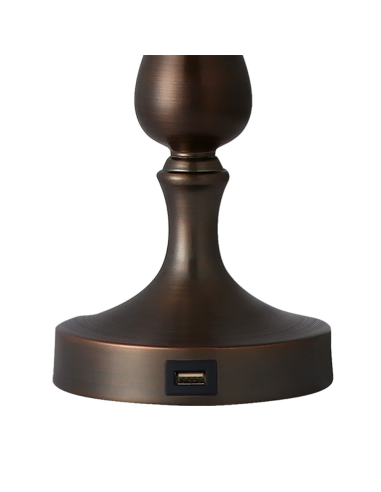 Lámpara de sobremesa Khalifa marrón