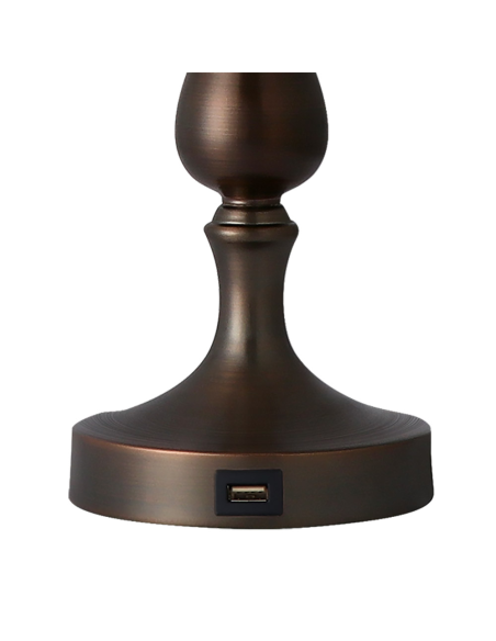 Lámpara de sobremesa Khalifa marrón