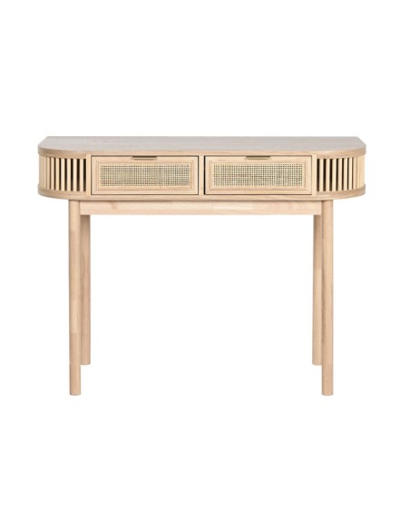 Consola abeto natural ratán