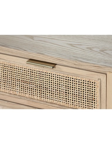 Consola abeto natural ratán