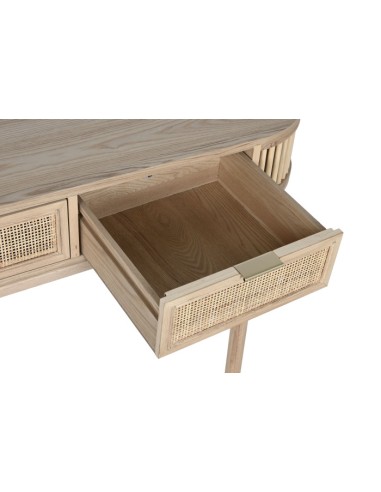 Consola abeto natural ratán