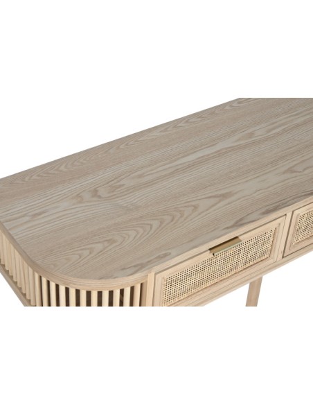 Consola abeto natural ratán