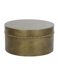Mesita auxiliar metal dorado