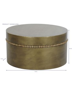 Mesita auxiliar metal dorado 2