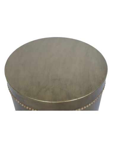 Mesita auxiliar metal dorado