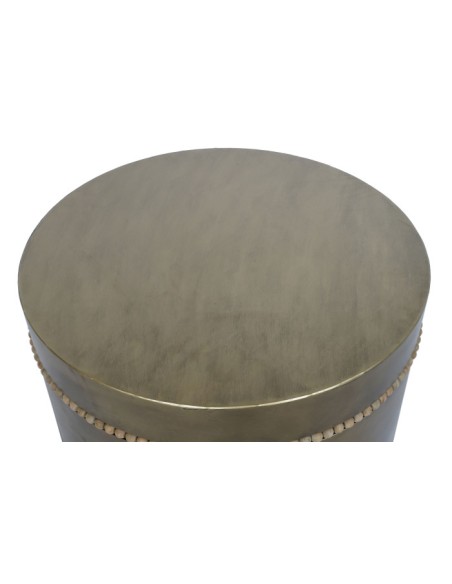 Mesita auxiliar metal dorado