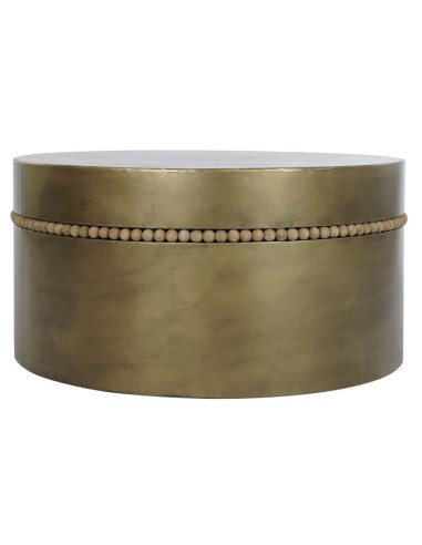 Mesita auxiliar metal dorado