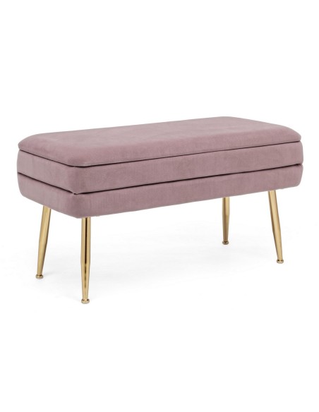 Banqueta Descalzadora con Baúl Rosa