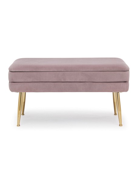 Banqueta Descalzadora con Baúl Rosa