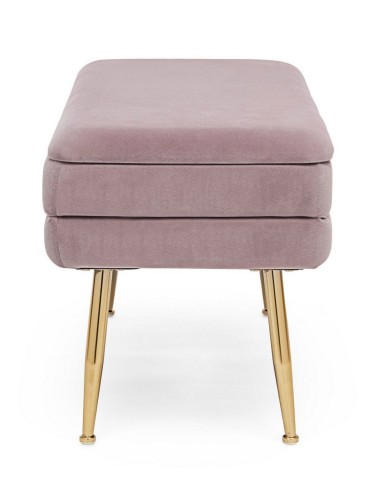Banqueta Descalzadora con Baúl Rosa
