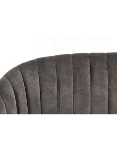 Silla Queen velvet gris osc 2
