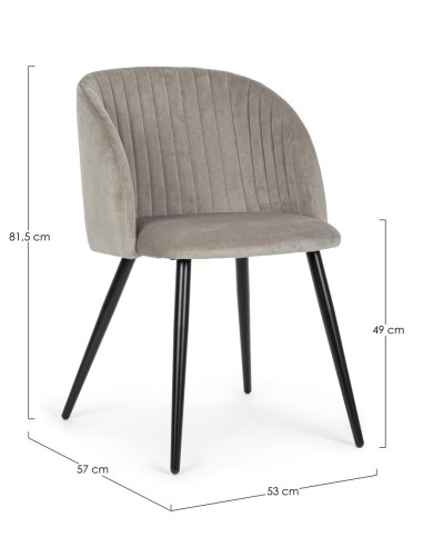 Silla Queen Velvet Visón