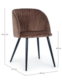 Silla Queen Velvet Rojizo 2