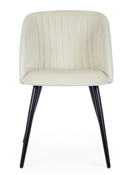 Silla Queen Velvet Blanco