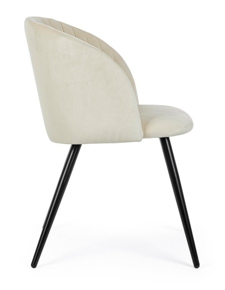 Silla Queen Velvet Blanco