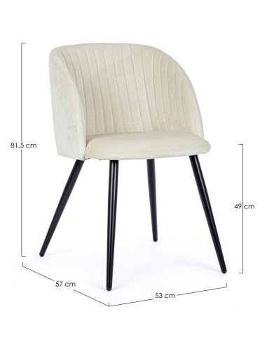 Silla Queen Velvet Blanco