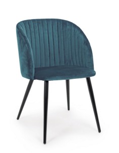 Silla Queen Velvet Azul Turquesa