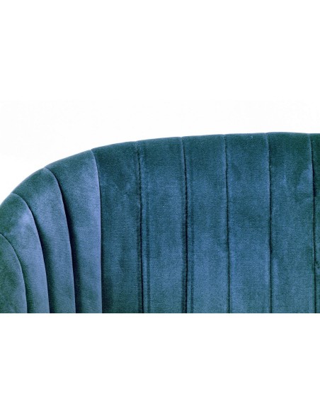 Silla Queen Velvet Azul Turquesa