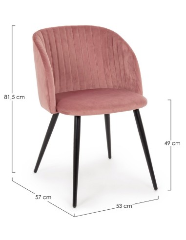 Silla Queen Velvet Rosa