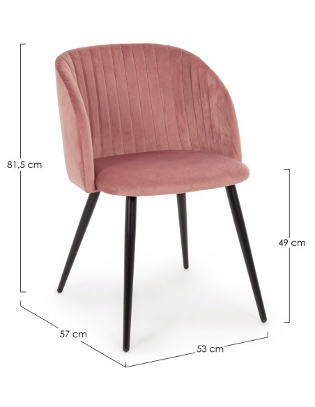 Silla Queen Velvet Rosa